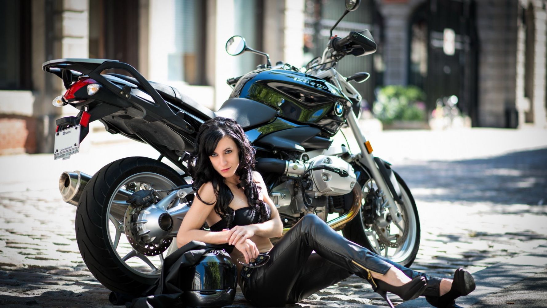 European women on bikes in Riga