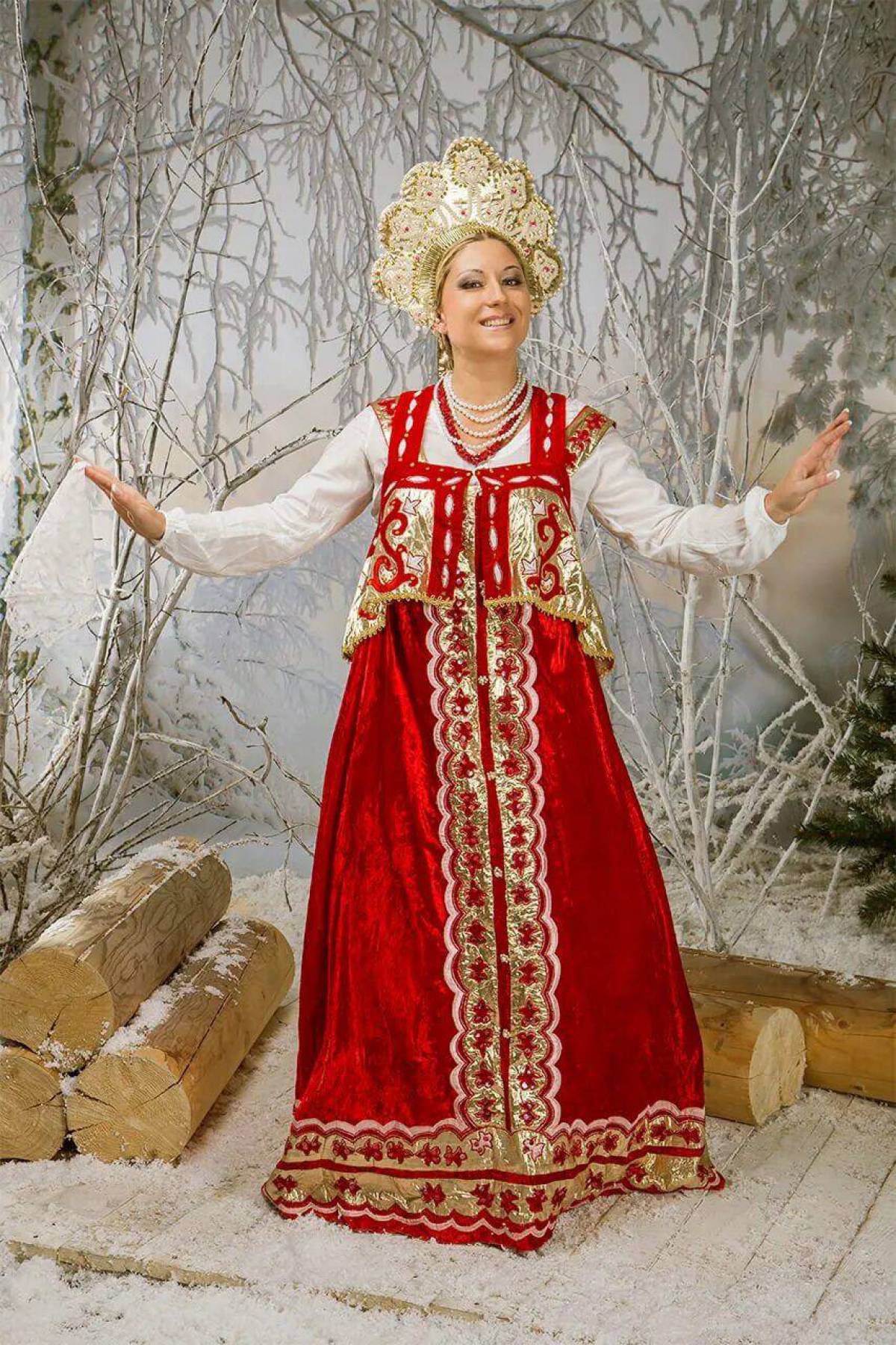 Girls in Slavic costumes in Riga